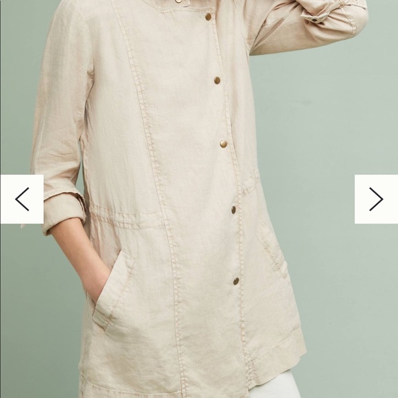 Michael Stars Anorak Linen Jacket in Sandstone - Picture 2 of 7